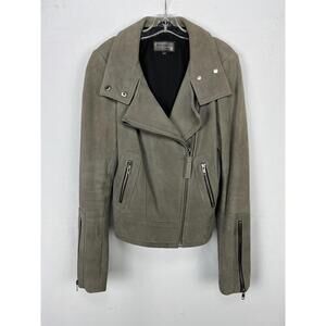 Mackage For Aritzia Suede Moto Jacket Grey Size XS